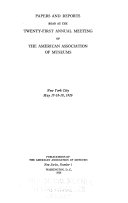 Publications of the American Association of Museums