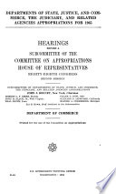 Departments Of State Justice And Commerce The Judiciary And Related Agencies Appropriations For 1965