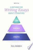 A Method for Writing Essays about Literature PDF Book By Paul Headrick