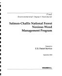 Salmon Challis National Forest  N F    Noxious Weed Management Program