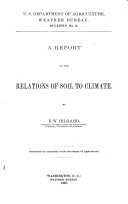 A Report on the Relations of Soil to Climate