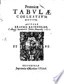 Prutenicae Tabulae coelestium motuum