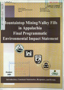 Mountaintop Mining/valley Fills in Appalachia