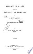Reports of Cases Before the High Court of Justiciary in Scotland Book