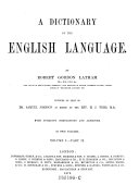 “A” Dictionary of the English Language