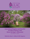 International Registry and Checklist of Cultivar Names in the Genus Syringa L   Oleaceae  Book PDF