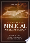 Introduction to Biblical Interpretation Book