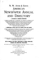 N.W. Ayer & Son's American Newspaper Annual and Directory