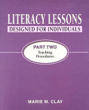 Literacy Lessons Designed for Individuals: Teaching procedures