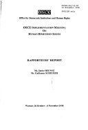 OSCE Implementation Meeting on Human Dimension Issues