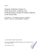 Neogene Geohistory Analysis of Santa Maria Basin  California  and Its Relationship to Transfer of Central California to the Pacific Plate Book