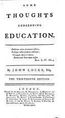 Some Thoughts concerning Education ... The thirteenth edition