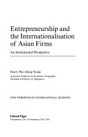 Entrepreneurship and the Internationalisation of Asian Firms Book