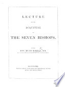 Lecture on the Acquittal of the Seven Bishops   With an outline engraving of J  R  Herbert s picture of the Acquittal of the Bishops  