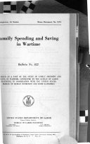 Family Spending and Saving in Wartime