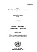 Small Arms and Intra-state Conflicts