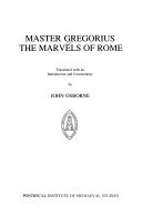 The Marvels of Rome by Gregorius (Magister.) PDF