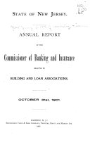 Annual Report of the Commissioner of Banking and Insurance Relative to Building and Loan Associations