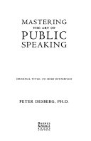 Mastering the Art of Public Speaking Book