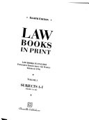Law Books in Print  Subject index A I