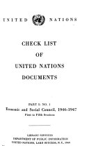 Check List of United Nations Documents