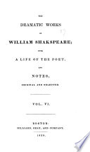 The Dramatic Works of William Shakspeare: Julius Cæser. Antony and Cleopatra. Cymbeline. Titus Andronicus. Pericles