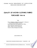 Quality of Woven Clothing Fabrics Purchased 1944-46