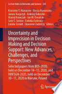 Uncertainty and Imprecision in Decision Making and Decision Support  New Advances  Challenges  and Perspectives