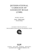 International Carriage of Goods by Road (CMR)