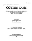 Cotton Dust Book