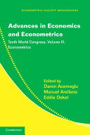 Advances in Economics and Econometrics  Volume 3  Econometrics