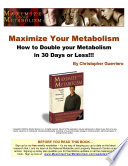 Maximize Your Metabolism Book