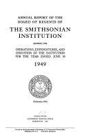 Annual Report of the Board of Regents of the Smithsonian Institution Book