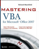 Mastering VBA for Microsoft Office 2007