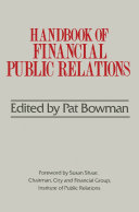 Handbook of Financial Public Relations