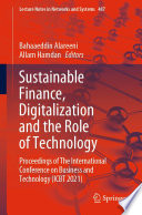 Sustainable Finance  Digitalization and the Role of Technology Book