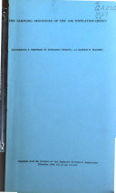 Miscellaneous Publications on Sampling (statistics)