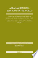 Abraham Ibn Ezra  the Book of the World