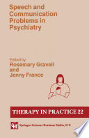 Speech and Communication Problems in Psychiatry Book