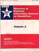 Directory of National Information Sources on Disabilities