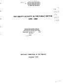 Pay Equity Activity in the Public Sector  1979 1989