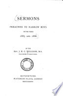 Sermons Preached to Harrow Boys in the Years 1885 and 1886