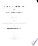 Das Mahābhārata als Epos und Rechtsbuch