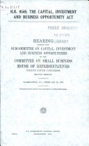 H R  9549  the Capital  Investment  and Business Opportunity Act