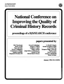National Conference on Improving the Quality of Criminal History Records
