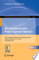 HCI International 2016     Posters  Extended Abstracts Book