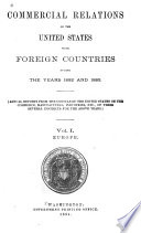 Commercial Relations Of The United States With Foreign Countries During The Years 