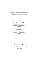 Current and Future Trends in Community Psychology