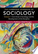 The Cambridge Handbook of Sociology  Volume 1