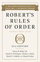 Robert s Rules of Order Newly Revised In Brief  2nd edition